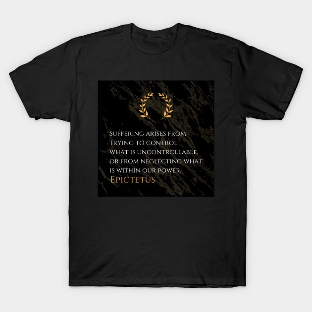 Epictetus's Wisdom on Suffering T-Shirt by Dose of Philosophy